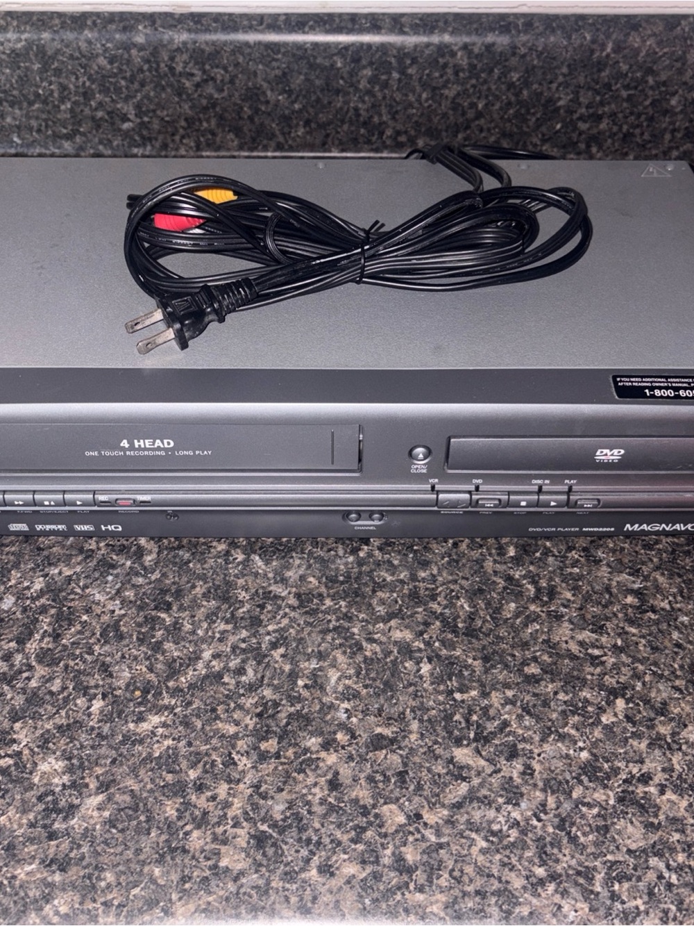 Magnavox Black DVD-VCR Combo Player - Dual Format Playback
